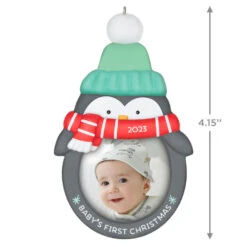 Hallmark Baby's 1st Christmas 2023 Photo Frame Ornament -Home Improvement Store Babys 1st Christmas Penquin Frame Keepsake Ornament 1699QGO2719 03