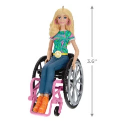Hallmark Barbie™ Fashionista With Wheelchair Ornament -Home Improvement Store Barbie in Wheelchair Keepsake Ornament 1999QXI7017 03