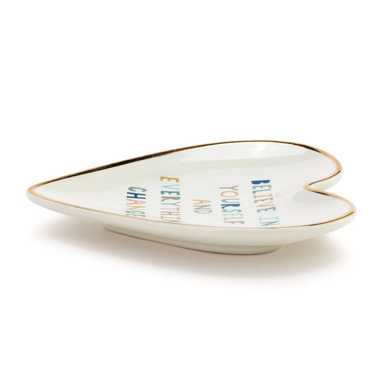 Demdaco Believe In Yourself Art Heart Trinket Dish 4 Demdaco Believe In Yourself Art Heart Trinket Dish - Image 2