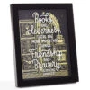 Hallmark Harry Potter™ Friendship And Bravery Hermione Granger™ Framed Quote Sign, 8x10 -Home Improvement Store Black and Gold Books and Hermione Quote Framed Sign 1HPO1085 01