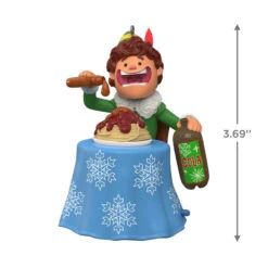 Hallmark Elf Did You Hear That? Ornament With Sound -Home Improvement Store Buddy the Elf With Spaghetti Keepsake Ornament 2099QXI6097 03