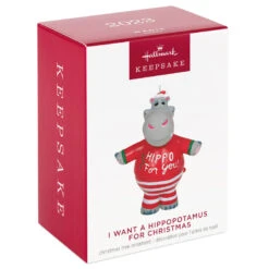 Hallmark I Want A Hippopotamus For Christmas Musical Ornament -Home Improvement Store Christmas Hippopotamus Keepsake Ornament 2099QGO2627 04