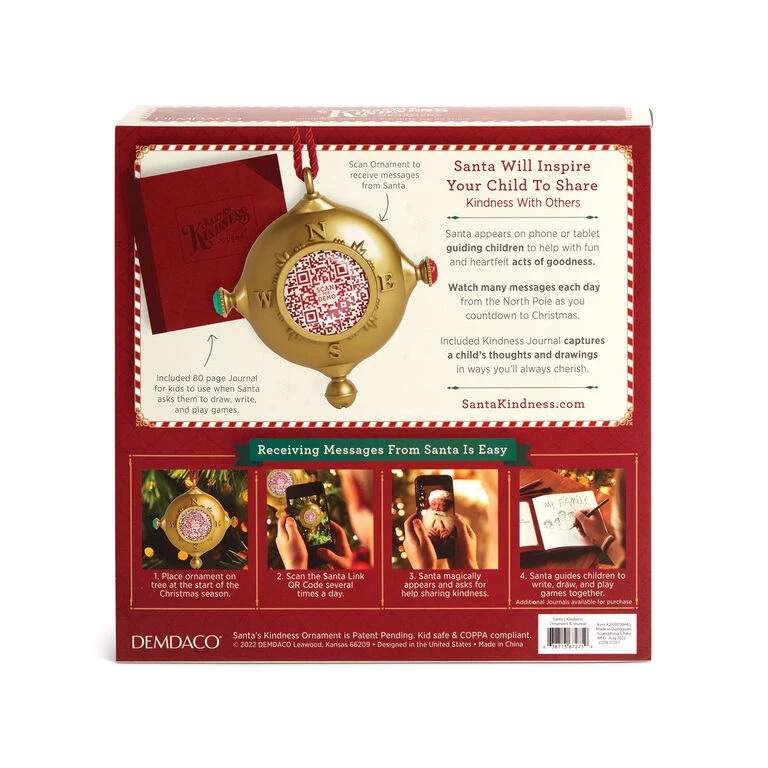 Demdaco Santa's Kindness Ornament And Journal, Set Of 2 6 Demdaco Santa's Kindness Ornament And Journal, Set Of 2 - Image 4