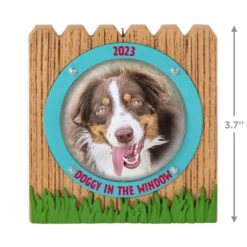 Hallmark Doggy In The Window 2023 Photo Frame Ornament 10 Hallmark Doggy In The Window 2023 Photo Frame Ornament -Home Improvement Store Doggy in Window Fence Picture Frame Keepsake Ornament 1599QGO2599 03
