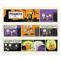 Hallmark Peanuts® Franken-Snoopy Comic Blanket, 50x60 -Home Improvement Store Frankenstein Snoopy Comic Strip Blanket 1HGN1516 03
