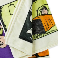 Hallmark Peanuts® Franken-Snoopy Comic Blanket, 50x60 -Home Improvement Store Frankenstein Snoopy Comic Strip Blanket 1HGN1516 05
