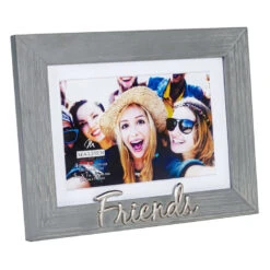 Malden Friends Gray Distressed Wood Picture Frame, 4x6/5x7 -Home Improvement Store Friends Gray Wood Matted Picture Frame 331646 02