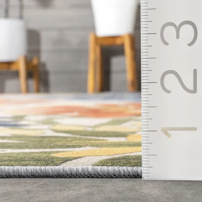 NuLOOM Rosana Floral Machine Washable Indoor/Outdoor Area Rug 4 NuLOOM Rosana Floral Machine Washable Indoor/Outdoor Area Rug - Image 2