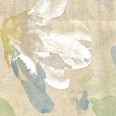 Linen Floral Regal 3" Rod Pocket Window Valance 50" X 17" Natural By RLF Home 4 Linen Floral Regal 3" Rod Pocket Window Valance 50" X 17" Natural By RLF Home - Image 2