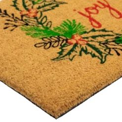 Northlight Natural Coir "Joy" Wreath Christmas Doormat 18" X 30" -Home Improvement Store GUEST 0394123a b0f5 407d 8790 1497ab2e97f0