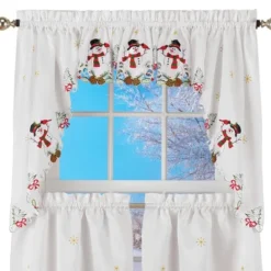 Collections Etc Snowman Cardinal Window Curtain Christmas Decoration -Home Improvement Store GUEST 049a80b5 b9eb 4654 92ea c7594b8457a0
