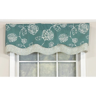 Pouf Floral Glory 3in Rod Pocket Layered Window Valance 50in X 16in By RLF Home 6 Pouf Floral Glory 3in Rod Pocket Layered Window Valance 50in X 16in By RLF Home - Image 4