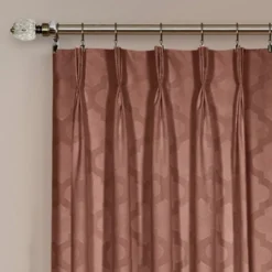 Kate Aurora 2 Pack Windsor Pinch Pleat/Rod Pocket/Back Tab Quatrefoil Window Curtain Panels