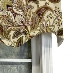 Valdosta Regal Style 3" Rod Pocket Valance 50" X 17" Vintage By RLF Home