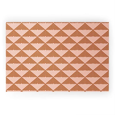 June Journal Triangular Lines In Terracotta Looped Vinyl Welcome Mat - Society6 8 June Journal Triangular Lines In Terracotta Looped Vinyl Welcome Mat - Society6 - Image 6