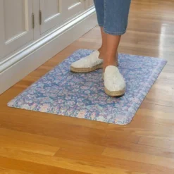 Kilim Anti-Fatigue Comfort Long Floor Mat Blue - Brewster