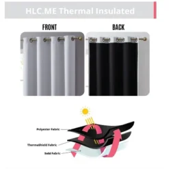 HLC.ME Laurance Complete Blackout Thermal Insulated Grommet Top Panels Window Curtains Drapes For Bedroom, Set Of 2 -Home Improvement Store GUEST 074ab352 98a5 4dca b6b9 1bcf9da14c41
