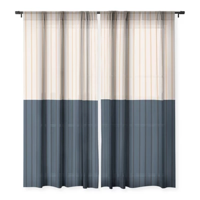 Color Poems Color Block LInes XXXX Single Panel Sheer Window Curtain - Society6 4 Color Poems Color Block LInes XXXX Single Panel Sheer Window Curtain - Society6 - Image 2