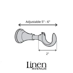 Linen Avenue Single Rod Upgraded Round Decorative Curtain Bracket -Home Improvement Store GUEST 08da5113 6440 4f9b ad03 52bf602b5379