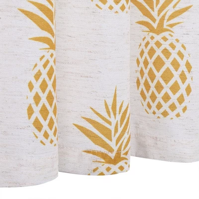 Trinity Pineapple Print Linen Blend Kitchen Tier Curtains For Bathroom Small Half Window Cafe 4 Trinity Pineapple Print Linen Blend Kitchen Tier Curtains For Bathroom Small Half Window Cafe - Image 2
