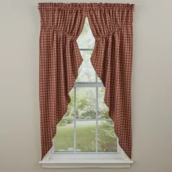 Park Designs Sturbridge Wine Gathered Swag - 72''L - Red