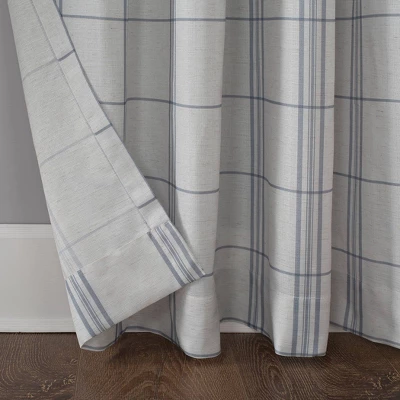 Castille Farmhouse Plaid Semi-Sheer Rod Pocket Curtain Panel - No. 918 5 Castille Farmhouse Plaid Semi-Sheer Rod Pocket Curtain Panel - No. 918 - Image 3