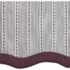 GoodGram Farmhouse Striped Café Kitchen Curtain Tier & Valance Set - Assorted Colors