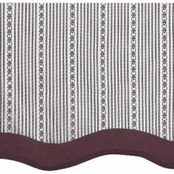GoodGram Farmhouse Striped Café Kitchen Curtain Tier & Valance Set - Assorted Colors