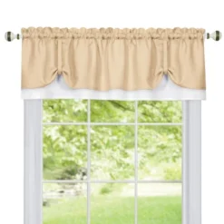 Collections Etc Darcy Two-Tone Rod Pocket Window Curtain Valance With Pick-Up Accents, Home Décor For Any Room -Home Improvement Store GUEST 0aeb180e 21b0 4dea 85ac 65436ac1c203