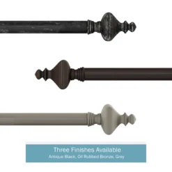Hastings Home 1" Curtain Rod With Finials - Black 7 Hastings Home 1" Curtain Rod With Finials - Black -Home Improvement Store GUEST 0c377218 54c4 42a5 a562 b6fbd562180a