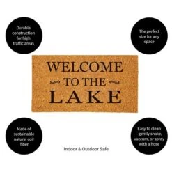 Evergreen 16 X 28 Inches Welcome To The Lake Door Mat | Non-Slip Rubber Backing | Dirt Catching Natural Coir | Indoor And Outdoor Home Decor -Home Improvement Store GUEST 0f30ee78 d3df 4c9f 8fab 6894328ab6c1