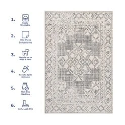 NuLOOM Mia Machine Washable Geometric Medallion Area Rug 24 NuLOOM Mia Machine Washable Geometric Medallion Area Rug -Home Improvement Store GUEST 10d1f035 5f57 417d b5b5 1c1d496cd584