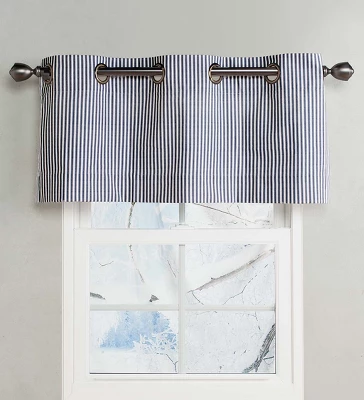 Thermalogic Insulated Ticking Stripe Grommet Top Valance, 40"W X 15"L 4 Thermalogic Insulated Ticking Stripe Grommet Top Valance, 40"W X 15"L - Image 2