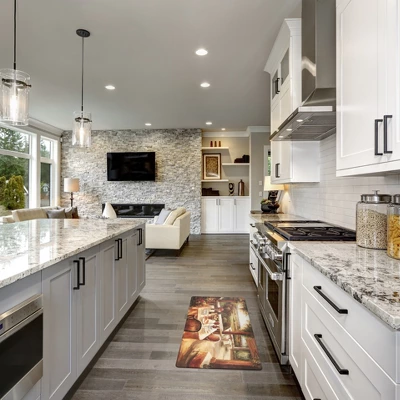 World Rug Gallery Village Restaurant Scenery Anti-fatigue Kitchen Mat 8 World Rug Gallery Village Restaurant Scenery Anti-fatigue Kitchen Mat - Image 6
