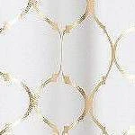 Kate Aurora Metallic Foil Lattice Kitchen Curtain Tier & Valance Set