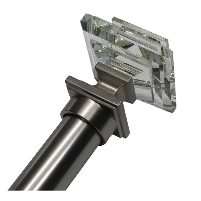 Linen Avenue Glass Square Single And Double Window Curtain Rod Set 3 Linen Avenue Glass Square Single And Double Window Curtain Rod Set