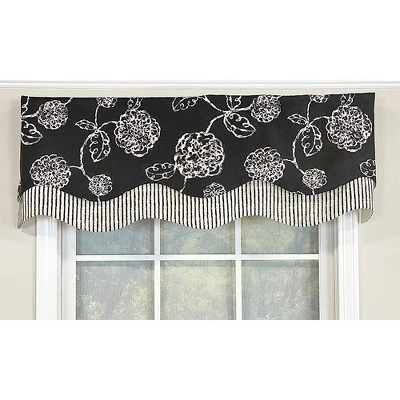 Pouf Floral Glory 3in Rod Pocket Layered Window Valance 50in X 16in By RLF Home 5 Pouf Floral Glory 3in Rod Pocket Layered Window Valance 50in X 16in By RLF Home - Image 3