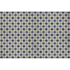 FlorArt Palisades Low Profile Easy Clean Kitchen Mat Blue/Cream - Bungalow Flooring -Home Improvement Store GUEST 17a4380e 034b 4bf0 83b2 fb5cdc9cd9cc