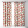 Ninola Design Poinsettia Holiday Flowers Single Panel Sheer Window Curtain - Deny Designs -Home Improvement Store GUEST 17a624b0 8585 4394 a596 8f4351e1890c