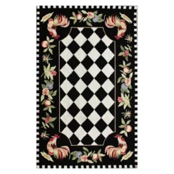 Angla Rooster Kitchen Area Rug Black - NuLOOM -Home Improvement Store GUEST 1808dbdf ae83 41cd bd70 c902f2b17be0