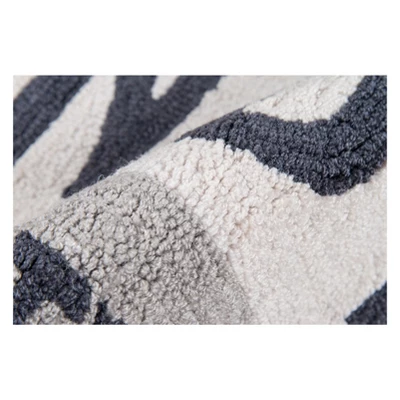 2'3"x3'9" Quote Hooked Accent Rug Gray - Novogratz By Momeni 4 2'3"x3'9" Quote Hooked Accent Rug Gray - Novogratz By Momeni - Image 2