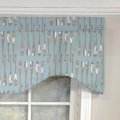 RLF Home Paddle Away Cornice 100% Cotton With Fully Lined 3" Rod Pocket Valnance For Windows 50" X 17" Spa 3 RLF Home Paddle Away Cornice 100% Cotton With Fully Lined 3" Rod Pocket Valnance For Windows 50" X 17" Spa - Image 2