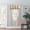 Ellis Curtain Plaza Classic Ticking Stripe Printed On Natural Ground Double Layer Bradford Valance 58" X 15" Tan