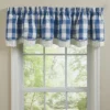 Park Designs Buffalo Check Lined Layered China Blue Valance 72"