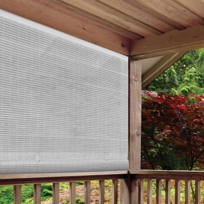 96" X 72" Outdoor Oval Vinyl Cord-Free PVC Rollup Blinds White - Radiance 4 96" X 72" Outdoor Oval Vinyl Cord-Free PVC Rollup Blinds White - Radiance - Image 2