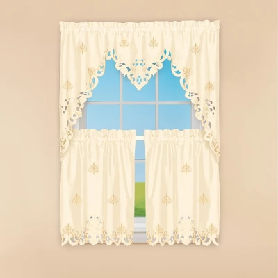 Collections Etc Embroidered Curtains 4 Collections Etc Embroidered Curtains - Image 2