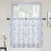 Trinity Sheer Curtains Leaves Embroidered Kitchen Curtains Rod Pocket Faux Linen Textured Window Treatments, Set Of 2 2 Trinity Sheer Curtains Leaves Embroidered Kitchen Curtains Rod Pocket Faux Linen Textured Window Treatments, Set Of 2 -Home Improvement Store GUEST 1bcc70e7 c7ba 4aa1 a671 9dc921588ba4