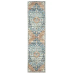 Marcel Bohemian Border Medallion Area Rug Orange/Blue - Captiv8e Designs -Home Improvement Store GUEST 1bec654a fc3c 4e2e 9096 9bcebf38bc33