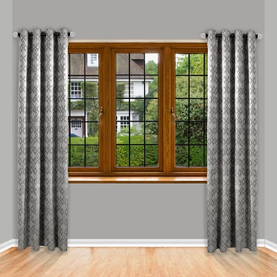 Versailles Home Fashions 86"-144" Lexington Bubble Ball Resin Curtain Rod - Gray 4 Versailles Home Fashions 86"-144" Lexington Bubble Ball Resin Curtain Rod - Gray - Image 2