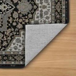 FURNIinspire Floor Mats Home 3 Piece Kitchen Rug Machine Washable Floor Mat For Living Room, Vintage Carpet, Non Slip, Black, 60"*20" 8 FURNIinspire Floor Mats Home 3 Piece Kitchen Rug Machine Washable Floor Mat For Living Room, Vintage Carpet, Non Slip, Black, 60"*20" -Home Improvement Store GUEST 1e608987 da0f 4ba5 b35f 9329e3be7d43